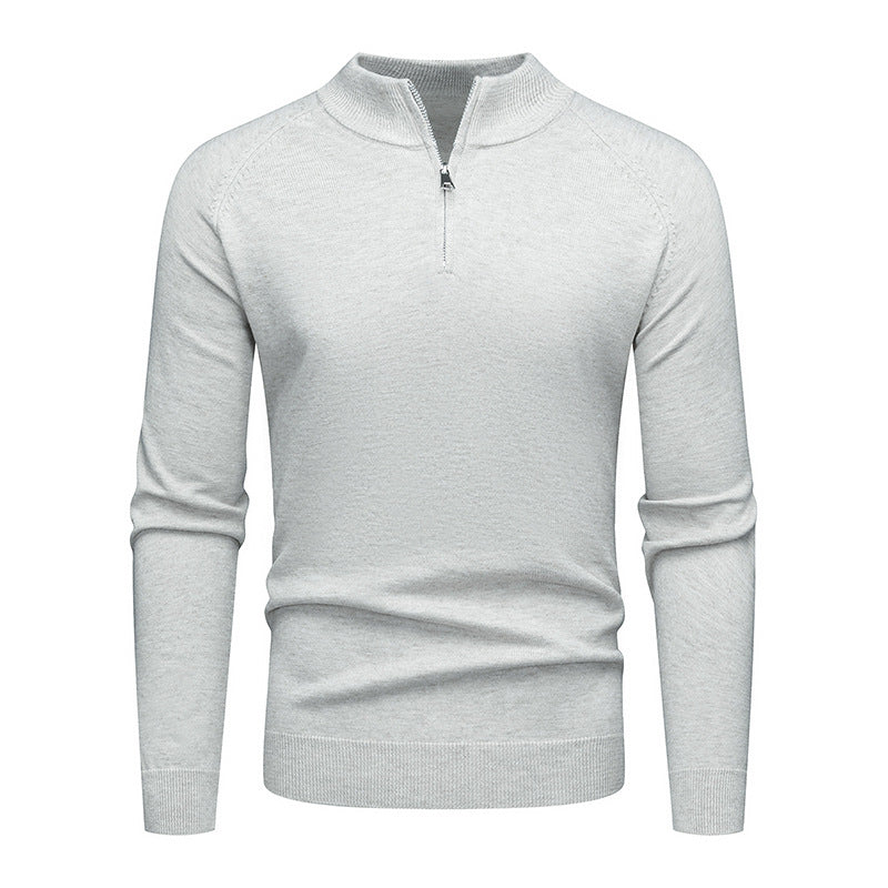 Herren modischer Pullover mit kurzem Reißverschluss R&B