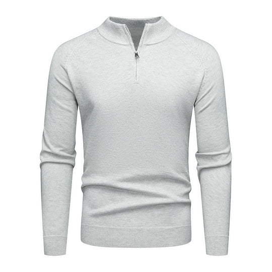 Herren modischer Pullover mit kurzem Reißverschluss R&B
