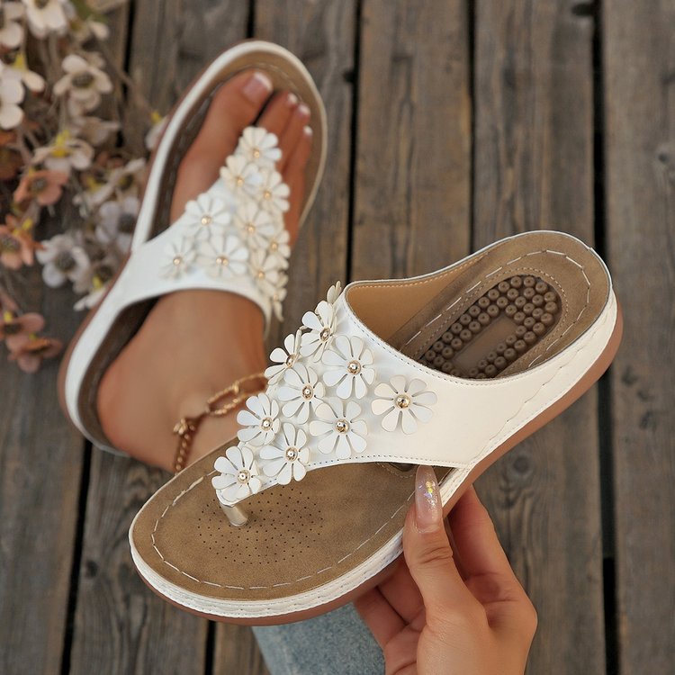 Damen Blumige Wellness-Sandalen R&B