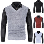 Herren eleganter V-Ausschnitt Pullover R&B