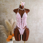 Damen Fließendes Strandtop mit floralem Design und transparentem Overlayer R&B
