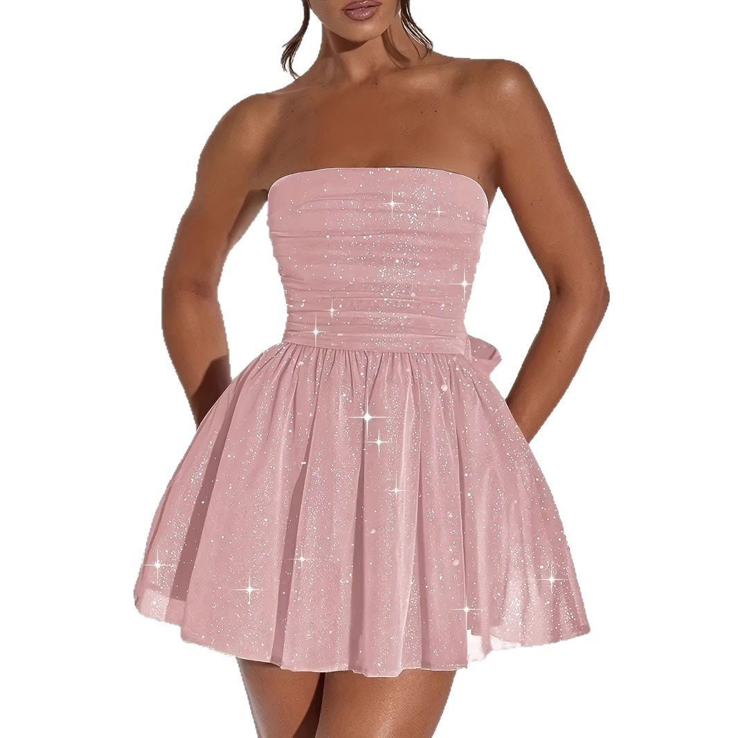Damen Mini-Kleid im glamourösen Shimmer-Design R&B