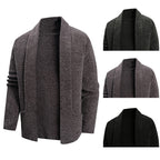 Damen lässige Strickjacke mit offenem Kragen und modernen Details R&B