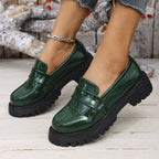 Damen Lackleder Mokassins mit trendiger Profilsohle R&B
