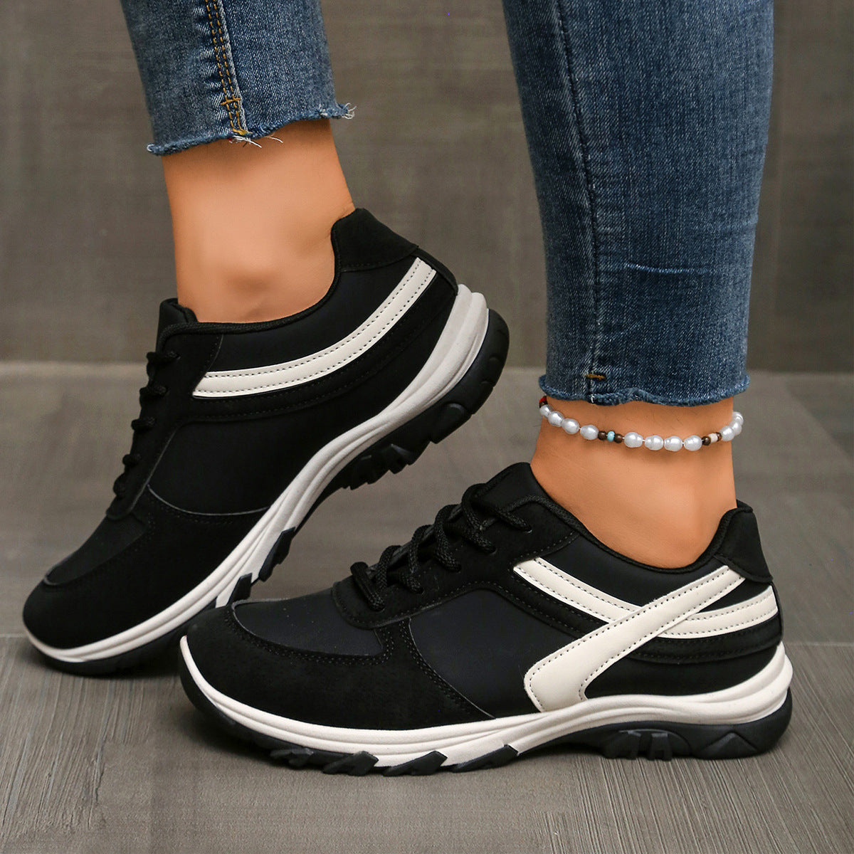 Damen sportliche Sneaker mit atmungsaktivem Obermaterial und starker Dämpfung R&B