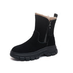 Damen Warme Winterstiefel mit durchgehendem Futter und robustem Reißverschluss R&B