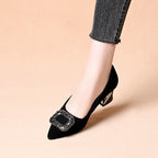 Damen Elegante Pumps mit Glitzerdetail und architektonischem Absatz R&B