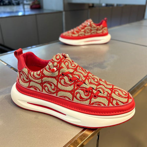 Damen Sneaker mit stilvollem Muster und gepolsterter Sohle R&B