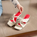 Damen modische Sandalen mit dekorativem Schleifen-Design R&B