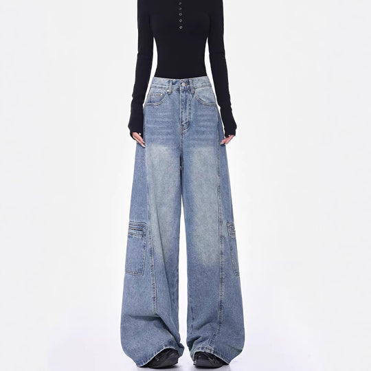 Damen Weite Baggy-Jeans im lässigen Oversized-Schnitt mit praktischen Taschen R&B