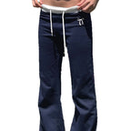 Damen Bequeme und lässige Sweatpants mit elastischem Bund und seitlichen Taschen R&B