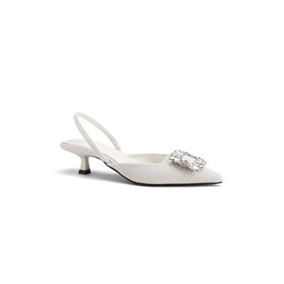Damen Slingback Pumps mit funkelndem Schmuckdetail R&B