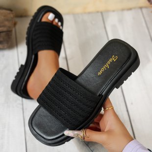 Damen Komfort-Sandalen mit modischem Gewebe-Riemen R&B