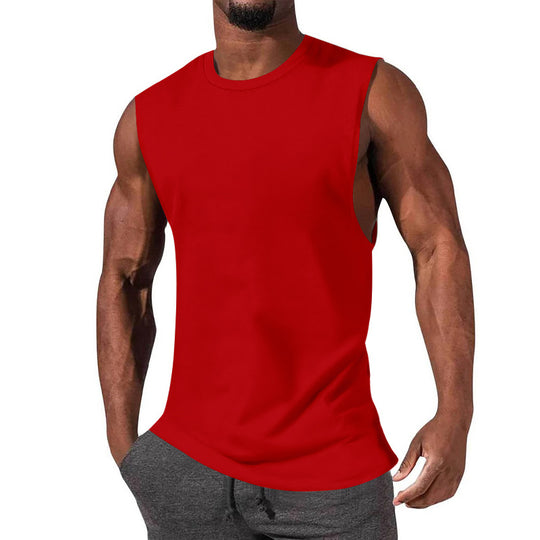 Herren nan athletisches Tanktop mit extra tiefem Armanschnitt und elastischem Baumwollmix R&B