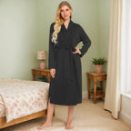 Damen Bademantel Aus Weichem, Atmungsaktivem Material R&B