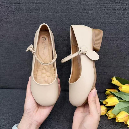 Damen elegante Ballerinas mit modischem Riemen und komfortablem Fußbett R&B