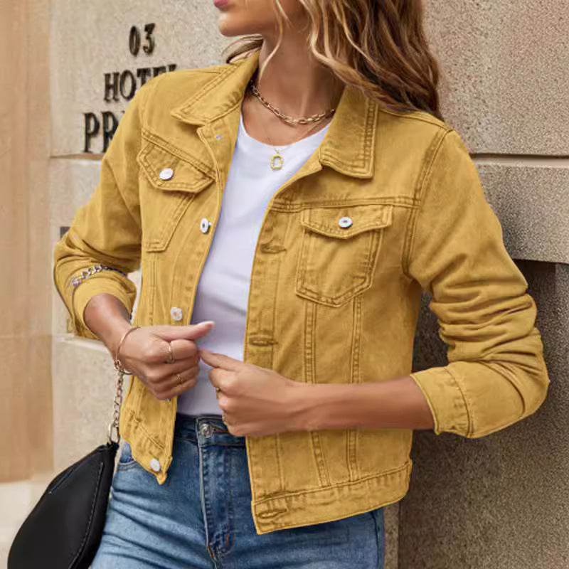 Damen Jeansjacke im modernen Schnitt mit praktischen Taschen R&B