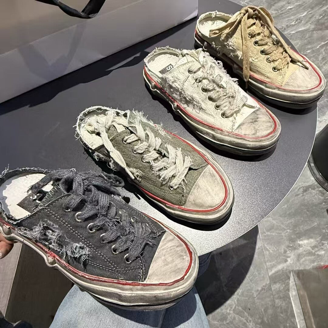 Damen Sneakers mit Vintage-Washed Look und lässigem Design R&B