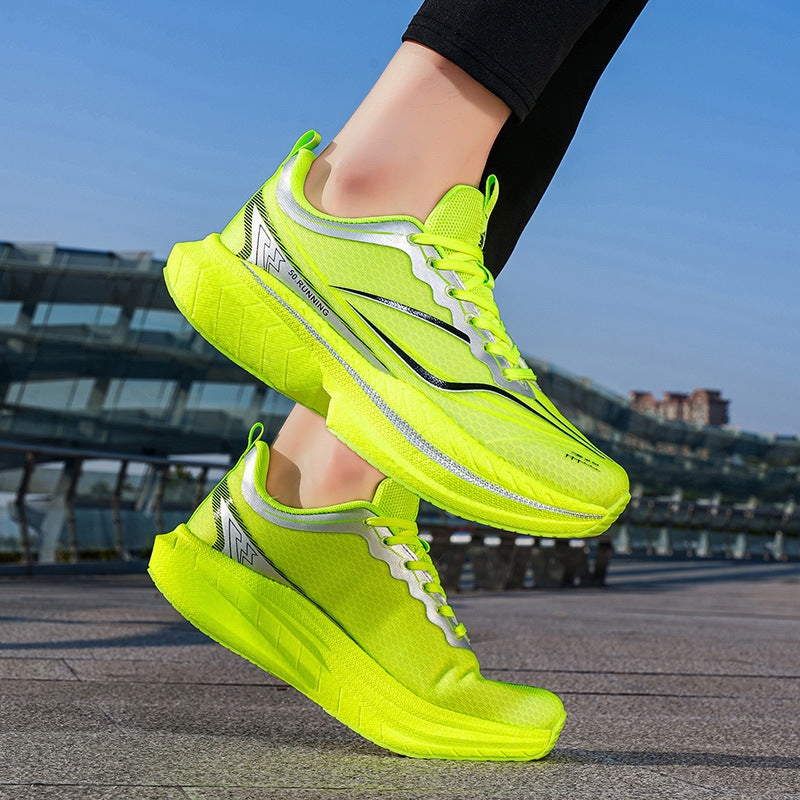 Damen Hochleistungs-Runningschuhe mit atmungsaktiver Oberflächenstruktur und dämpfender Sohle