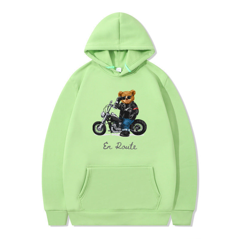 Damen Kapuzenpullover mit einzigartigem Bärenmotiv und lässiger Passform R&B