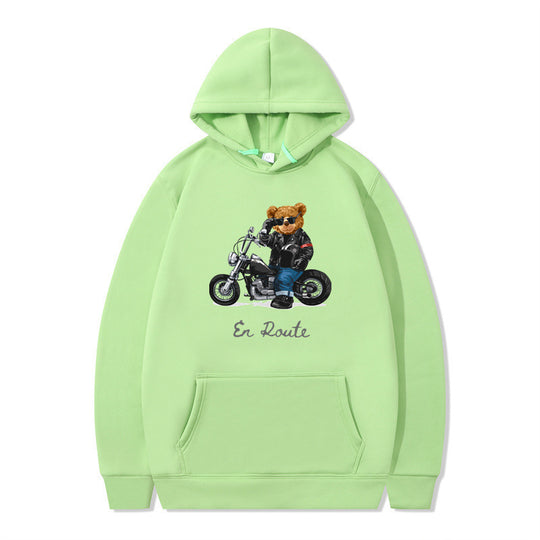 Damen Kapuzenpullover mit einzigartigem Bärenmotiv und lässiger Passform R&B