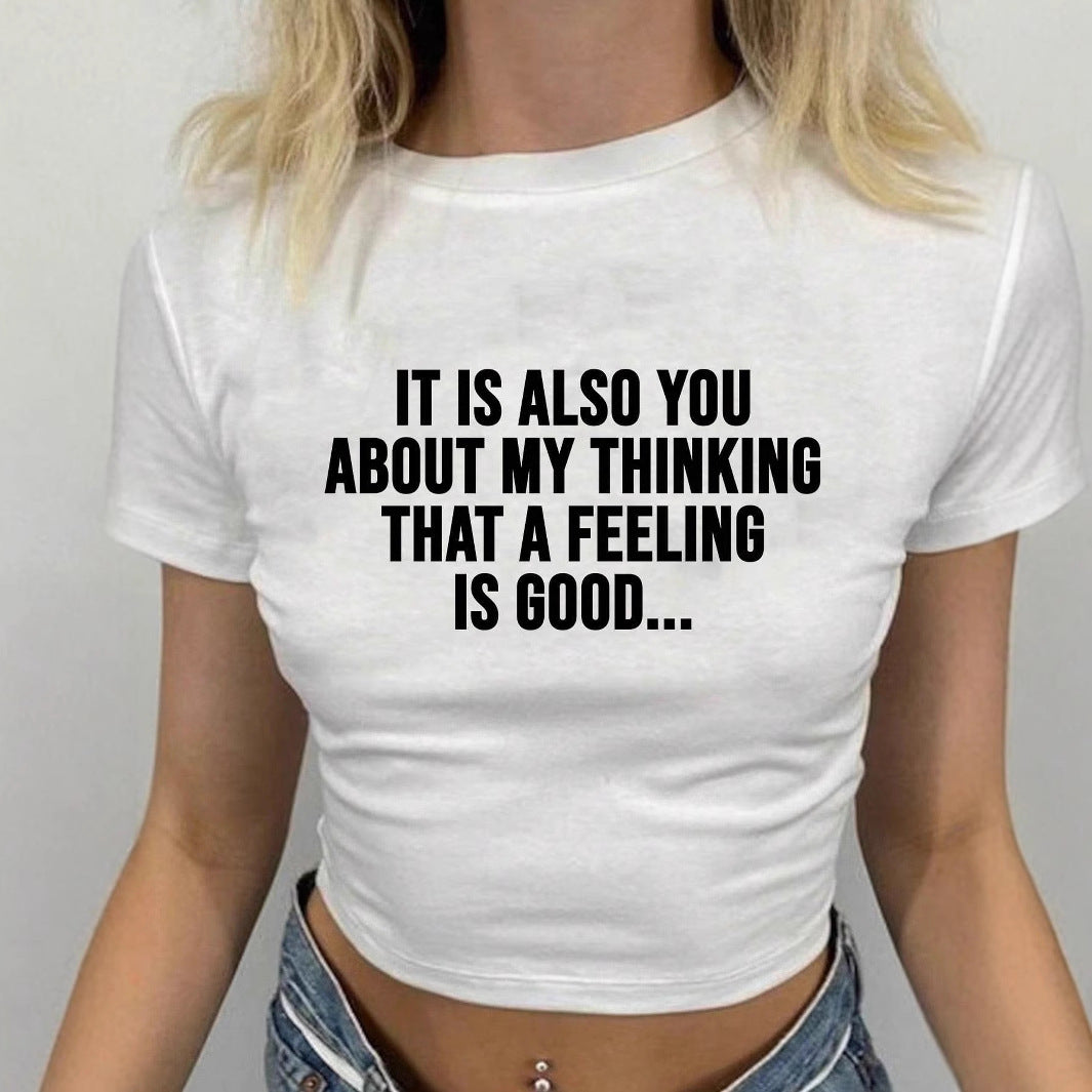 Damen Kurzarm-Shirt mit motivierendem Text R&B