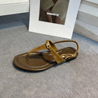 Damen Zehentrenner-Sandalen mit eleganten Riemen und komfortablem Fußbett R&B