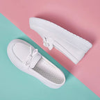 Damen Komfortable Slip-On Sneakers mit eleganter Schleife