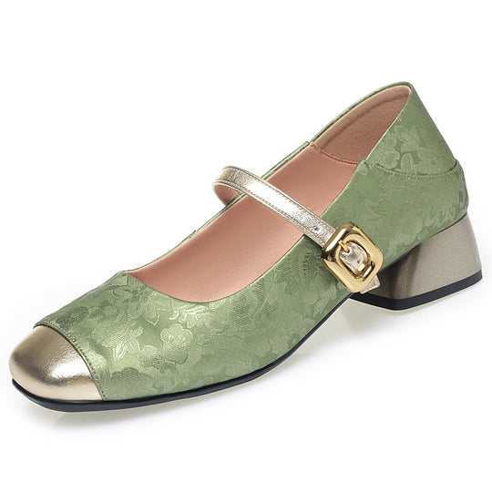 Damen Mary Jane Pumps mit verstellbarem Riemen und komfortablem Blockabsatz R&B