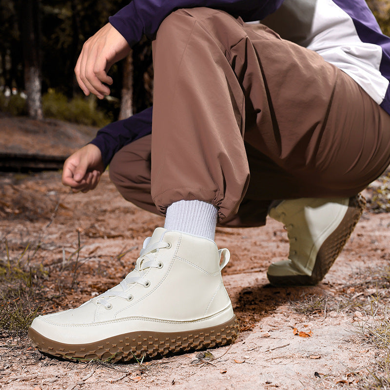 Herren nan urbaner Leder-Sneakerboot mit gepolstertem Schaft und griffiger Profilsohle R&B