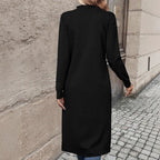 Damen elegantes Strickkleid mit seitlichen Schlitzen R&B