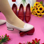 Damen elegante Ballerinas mit modischem Absatz und dezentem Design R&B