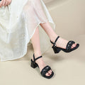 Damen elegante Riemchen Sandalen mit Rüschendetail R&B