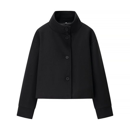 Damen Kurzjacke mit modernem Kragen und eleganten Knopfdetails R&B