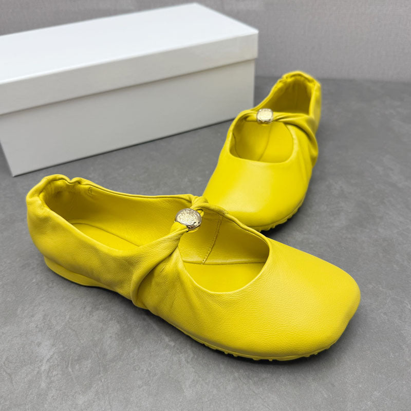 Damen Bequeme Ballerinas mit modischem Knoten-Detail