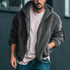 Herren Fleecejacke mit weichem Innenfutter und Kapuze R&B