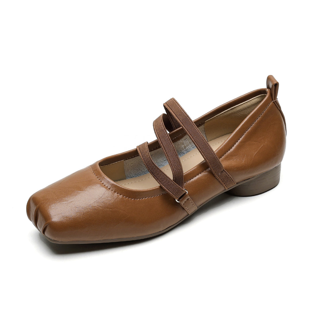 Damen Ballerinas mit modischen Riemen und komfortablem Fußbett R&B