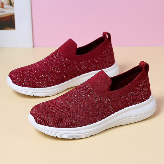 Damen Slip-On Laufschuhe mit atmungsaktiver Mesh-Oberfläche R&B