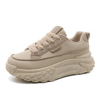 Damen sportliche Plattform Sneakers mit dämpfender Laufsohle und atmungsaktivem Obermaterial R&B