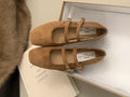 Damen Ballerina-Pantoletten mit modischem Riemchen und komfortablem Fußbett R&B
