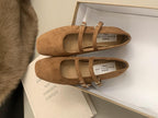 Damen Ballerina-Pantoletten mit modischem Riemchen und komfortablem Fußbett R&B