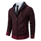 Herren stylische Jacke mit modernem Wabenmuster und Kapuze R&B
