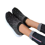 Damen Sneakers mit funkelnden Steinen R&B