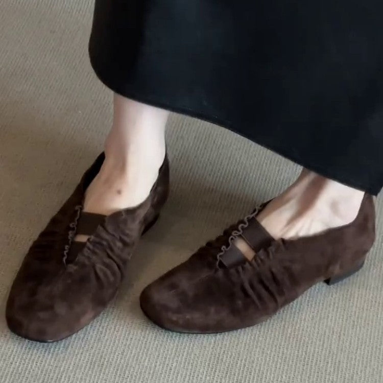 Damen klassische Mokassins mit weichem Innenfutter und modischem Schnürdesign R&B
