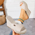 Damen Wedge-Pantoletten mit komfortablem Fußbett und trendiger Ziernaht R&B