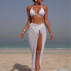 Damen Bikini mit elegantem Schnitt und modisch transparentem Rock R&B