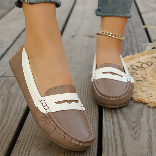 Damen Mokassin-Schuhe mit eleganter Lederverarbeitung R&B