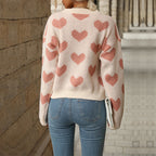 Damen Kuscheliger Strickpullover mit Herzmotiv R&B