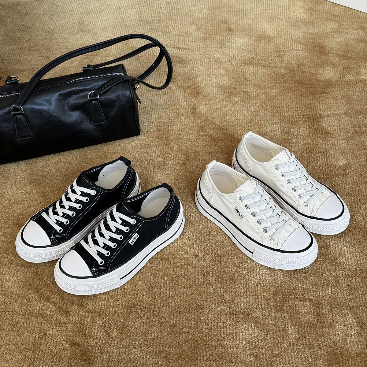 Damen Modische Sneakers im lässigen Stil mit auffälligen Schnürsenkeln