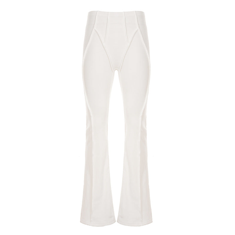 Damen Flared-Leggings mit hohem Bund und nahtlosem Design R&B